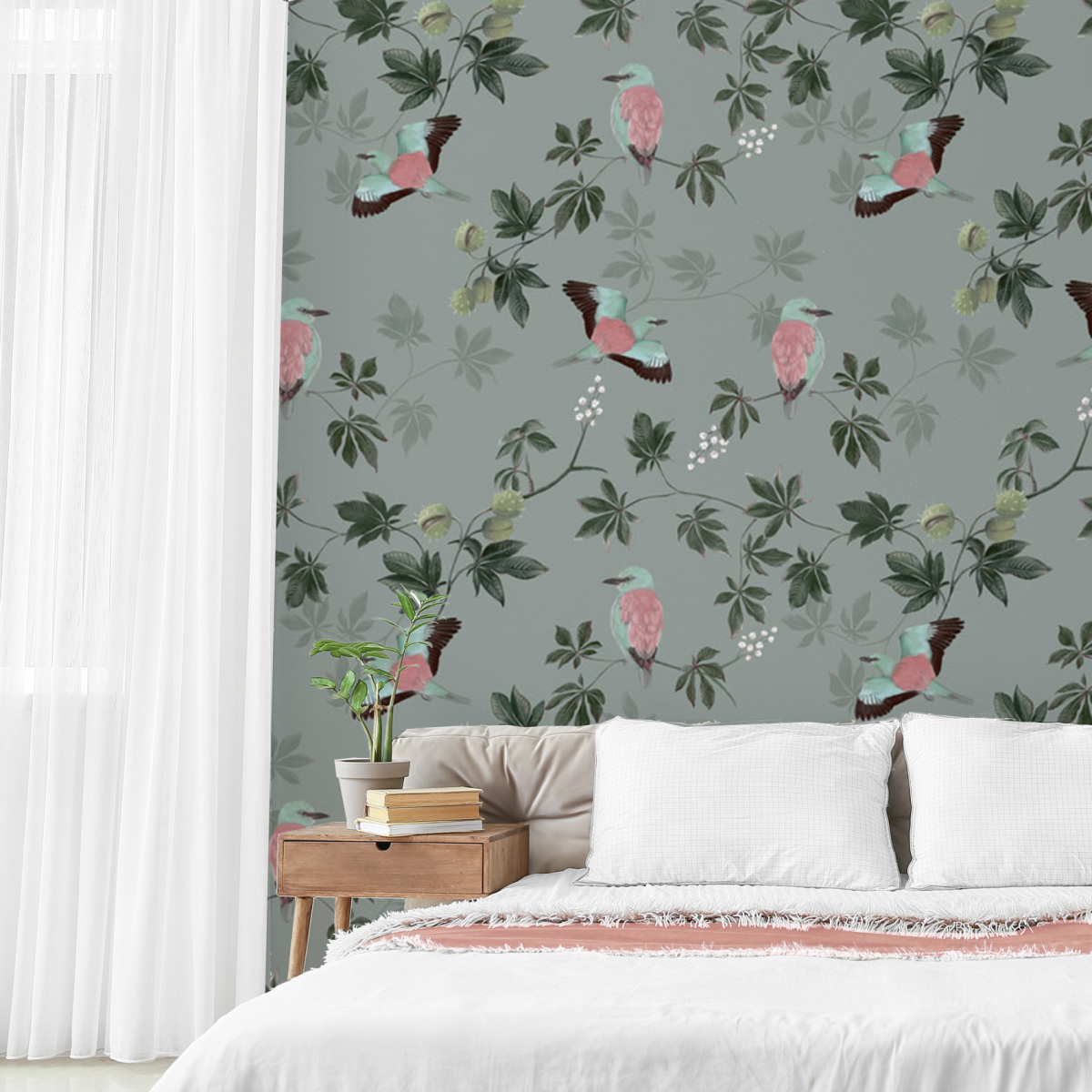 Panoramic wallpaper Chestnut tree - Jessica Le Divenah Collection - Acte-Deco