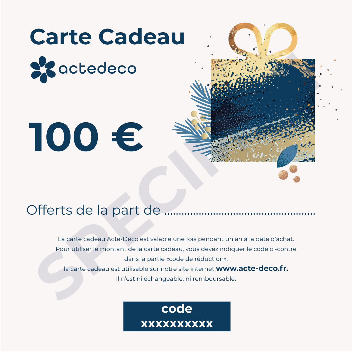 Avec la carte cadeau Acte-Deco, vous êtes sûr de faire plaisir à vos proches