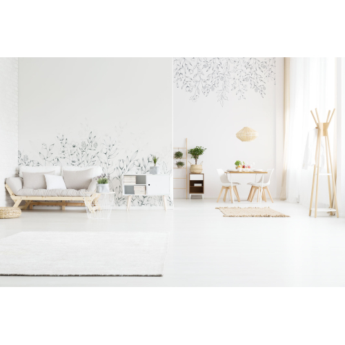 Panoramic wallpaper with a vegetal baseboard - Lulu au crayon collection - Acte-Deco