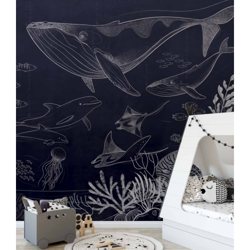 Panoramic Ocean wallpaper by Emmanuelle Colin to decorate children's bedrooms