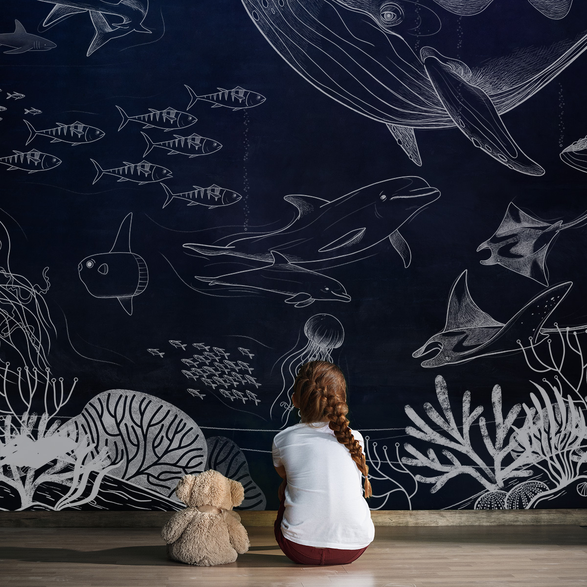 Panoramic Ocean wallpaper by Emmanuelle Colin to decorate children's bedrooms