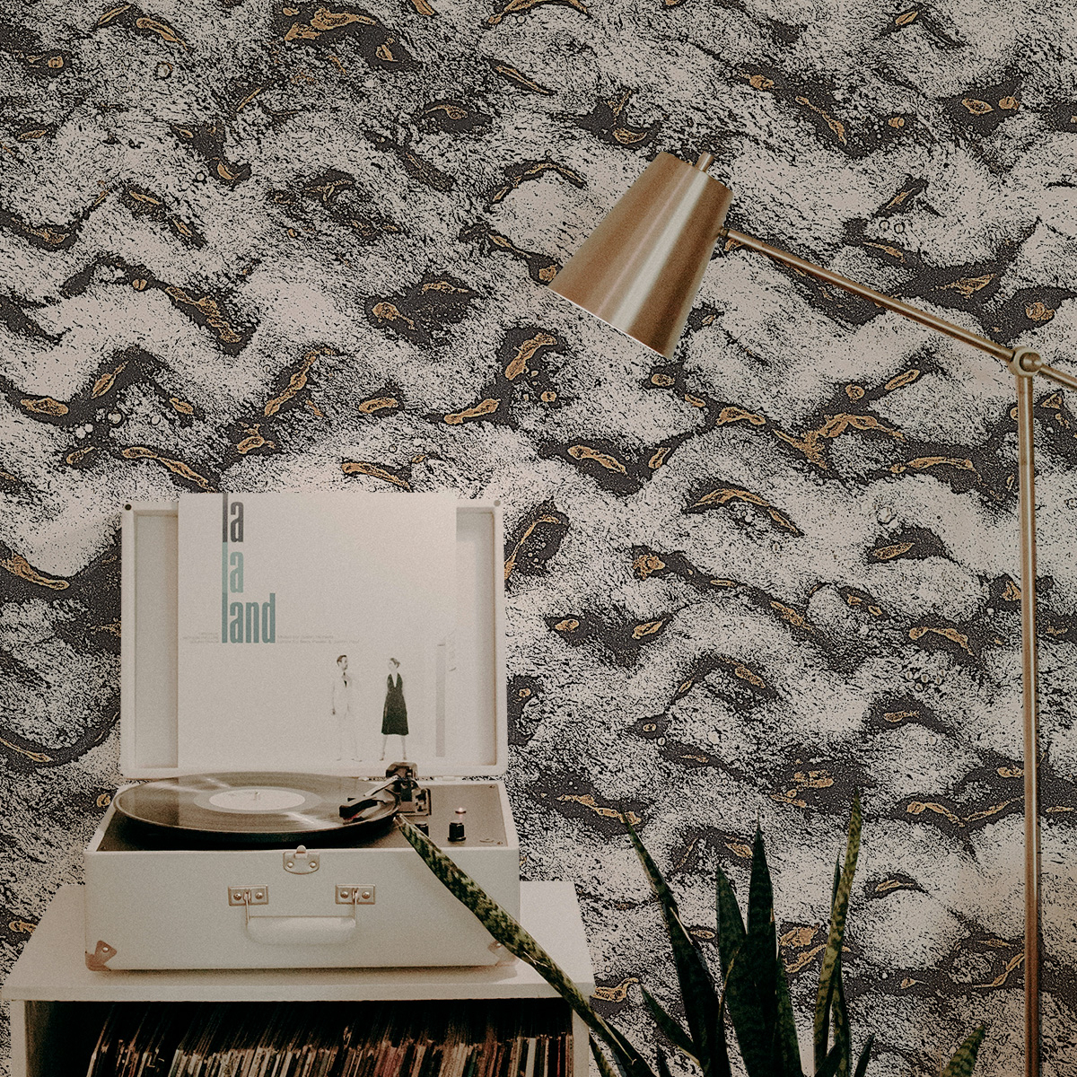 Panoramic Wallpaper with Material Effect - Collection Alice Asset - Acte-Deco