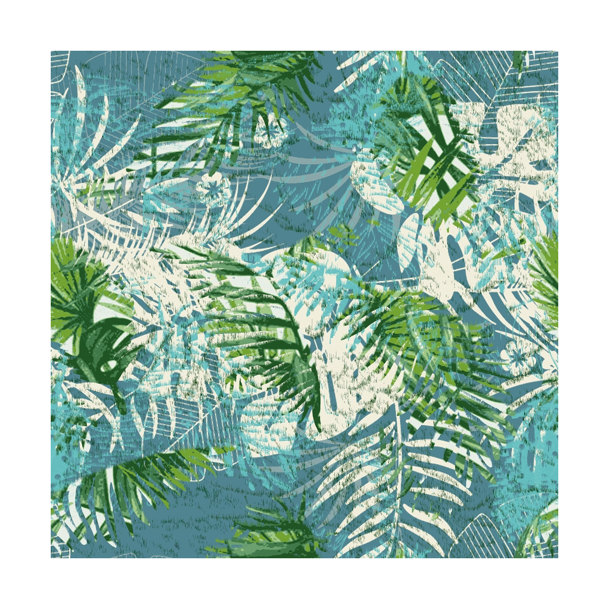 Exterior décor - Tropical green leaves