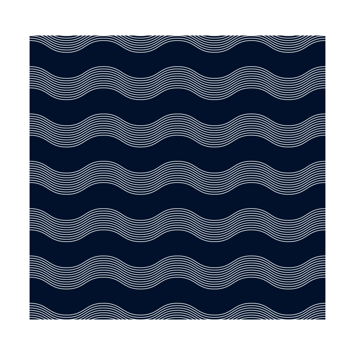 Blue waves exterior decor - UV-resistant