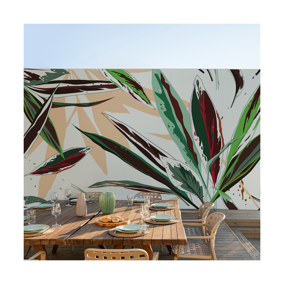 Colorful leaves exterior decor - UV-resistant